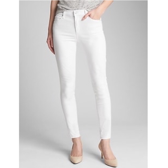 gap white skinny jeans